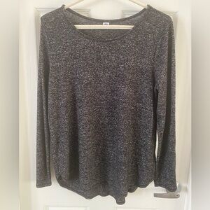 Old Navy Large Gray Heathered Long Sleeve Shirt